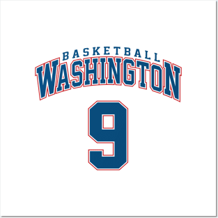 Washington Basketball - Player Number 9 Posters and Art